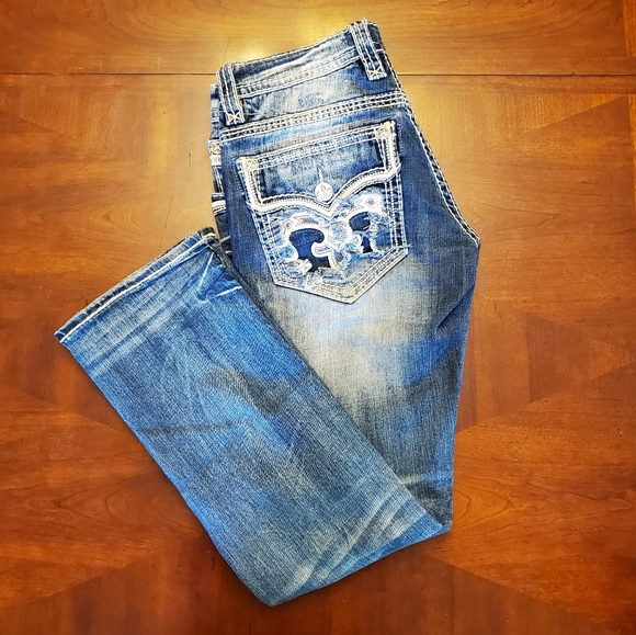Mens Rock Revival Jeans - Picture 2 of 5